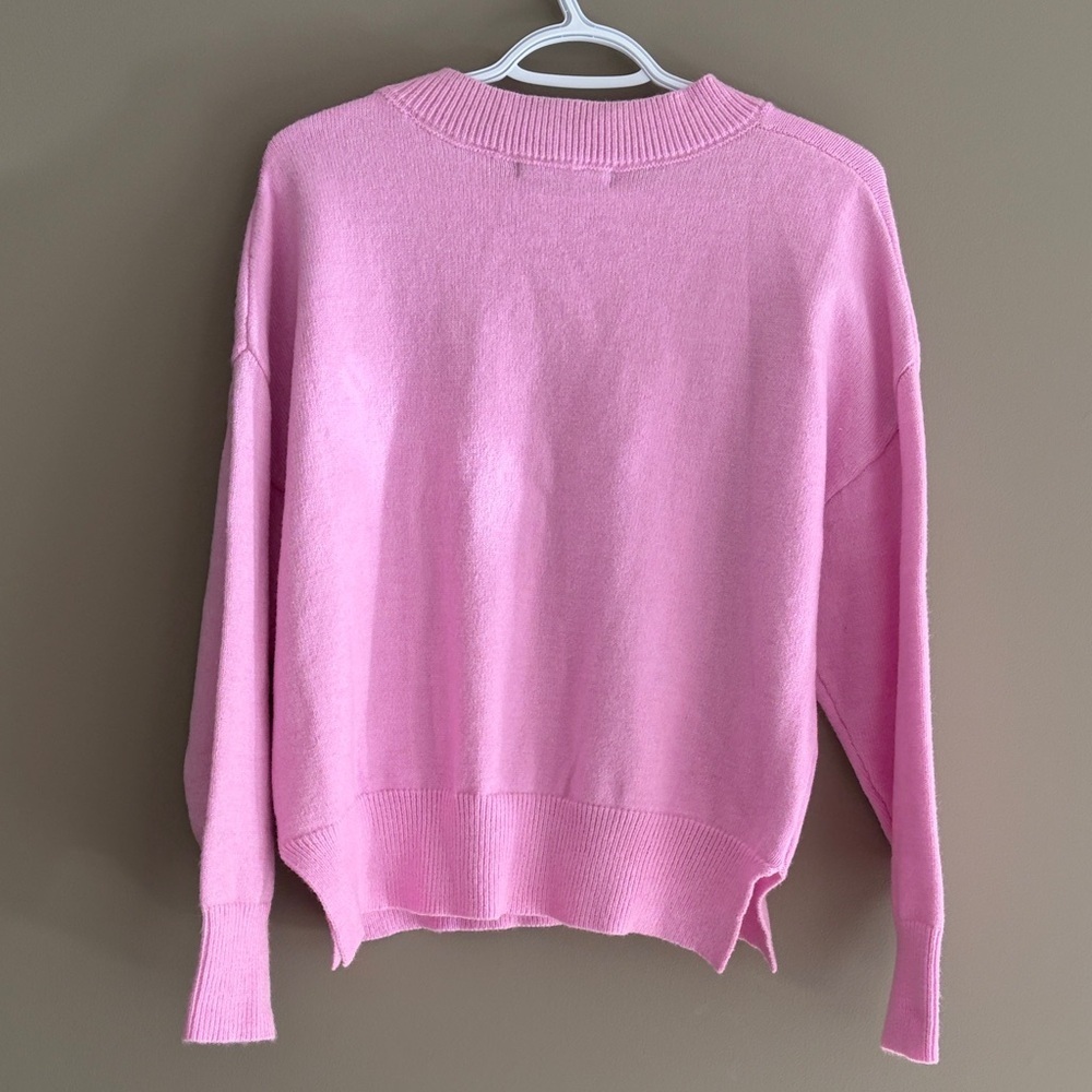 DELUC Livorno Pink Crew Neck Sweater size small - Picture 7 of 7